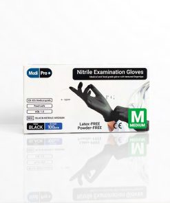 Premium Black Nitrile Exam Gloves Medium x100 – Proven Professional Protection