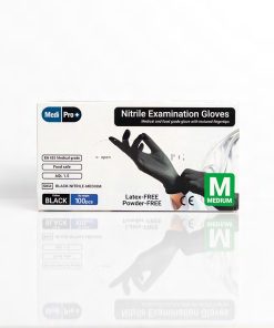 Alternative view of Black Disposable Nitrile Exam Gloves x100 Medium