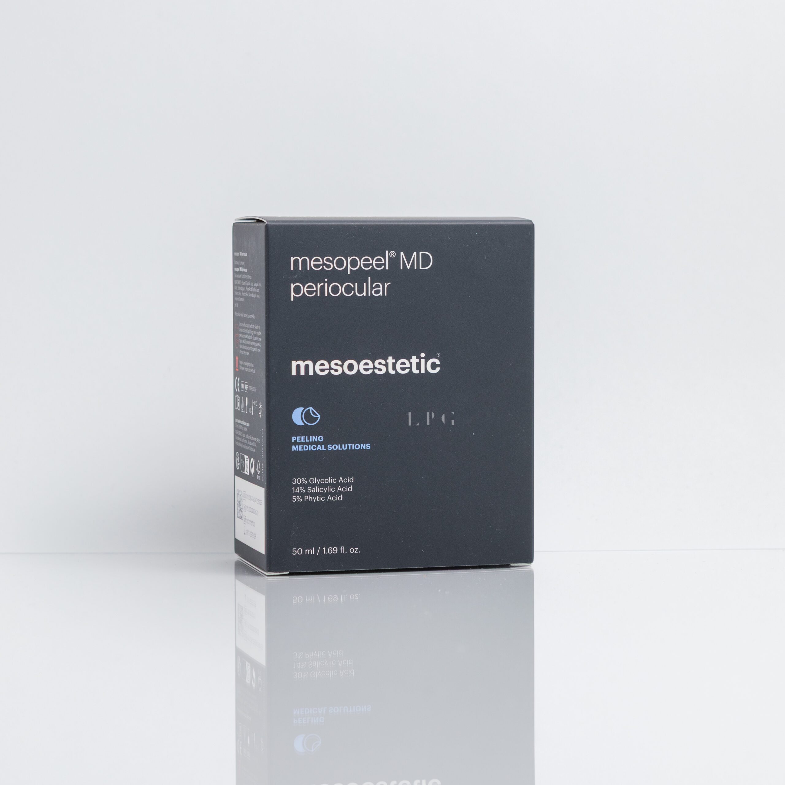 Mesoestetic Mesopeel MD Periocular 50ml Bottle and Packaging Box View