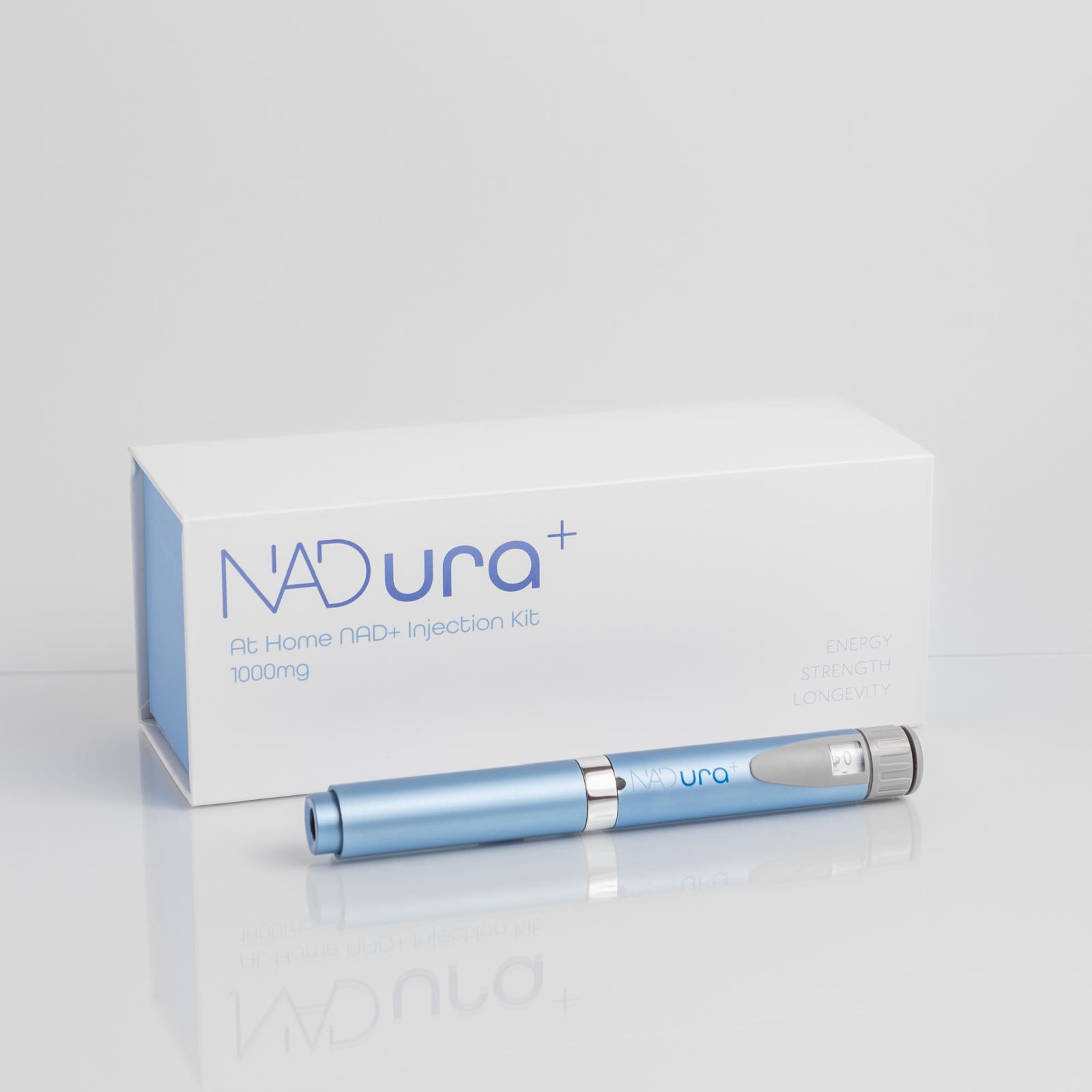 NADura+ Injection Pen 1000mg Packaging Box and Device View